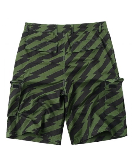 Diagonal Stripe Pockets Design Cargo Shorts