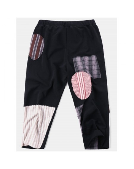 Patchwork Striped Pants