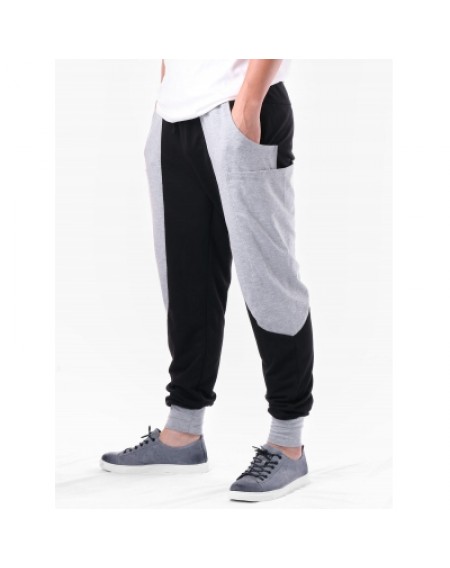 Pocket Design Narrow Feet Panel Pants