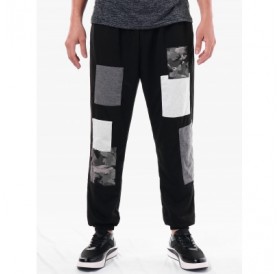 Paint Print Panel Casual Pants