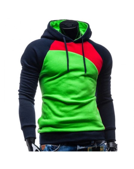 IZZUMI Paneled Raglan Sleeve Hoodie