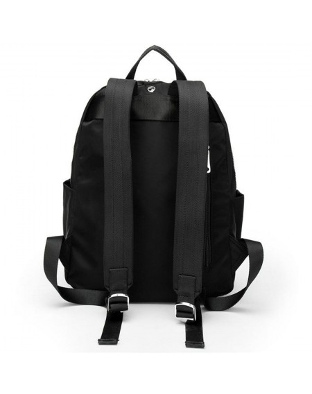 2019 new nylon Oxford cloth backpack neutral outdoor leisure Korean waterproof large-capacity travel backpack 878 small black (can hold 11-inch computer)