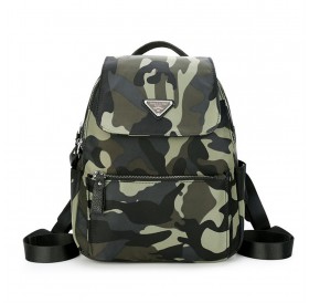 Waterproof Oxford cloth camouflage backpack wear-resistant breathable and load-reducing nylon printed travel backpack medium size: large print camouflage (can hold A4 paper)