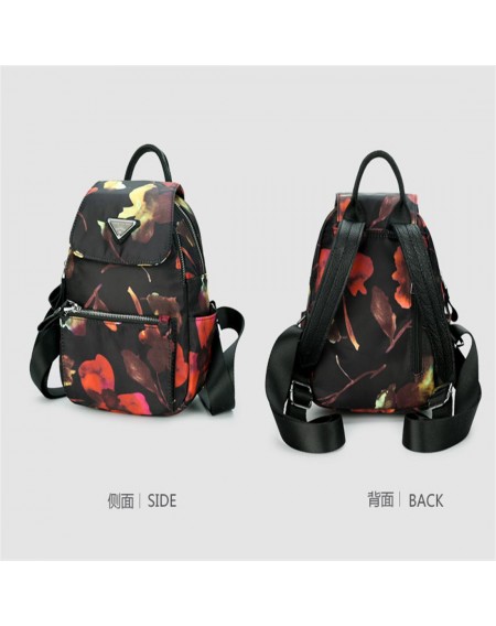 Waterproof Oxford cloth camouflage backpack wear-resistant breathable and load-reducing nylon printed travel backpack medium size: large print camouflage (can hold A4 paper)