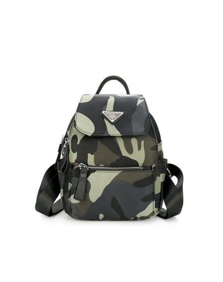 Waterproof Oxford cloth camouflage backpack wear-resistant breathable and load-reducing nylon printed travel backpack medium size: large print camouflage (can hold A4 paper)