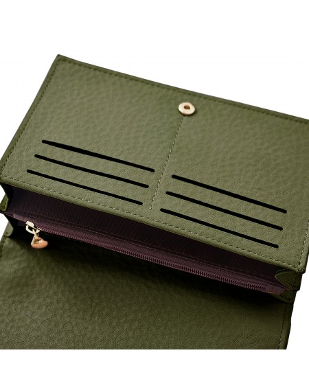 Lady Fashion Simple Shoulder Bag Chain Belt Mini Bag JY704A Dark Green