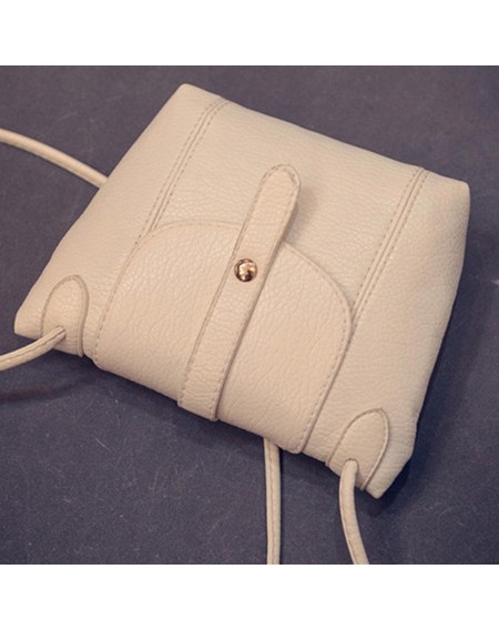 Fashion Women Solid Color PU Leather Messenger Bag Casual Female Crossbody Bag