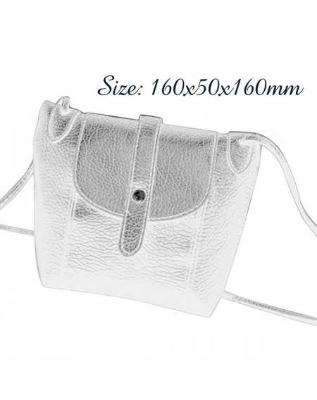 Fashion Women Solid Color PU Leather Messenger Bag Casual Female Crossbody Bag