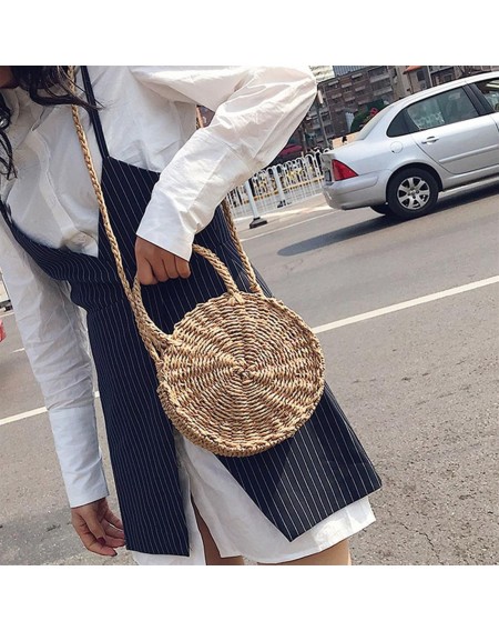 Women Straw Braided Weave Totes Bag Summer Casual Beach Handbags Rattan Bag