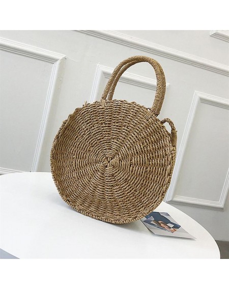 Women Straw Braided Weave Totes Bag Summer Casual Beach Handbags Rattan Bag