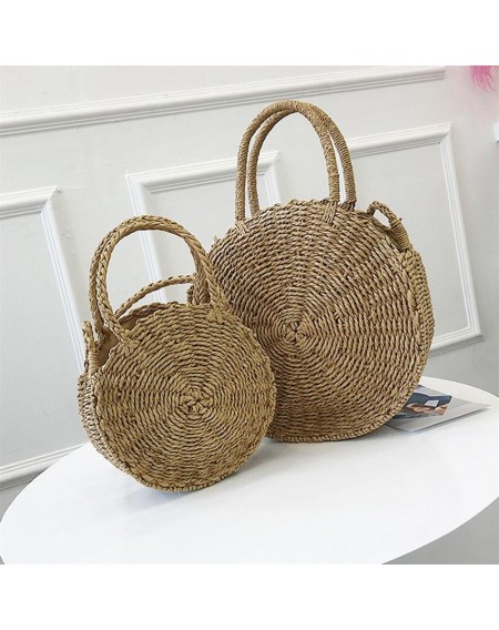 Women Straw Braided Weave Totes Bag Summer Casual Beach Handbags Rattan Bag