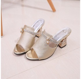 Summer Slippers Piscine Mouth High Heel With Waterproof Platform Slippers