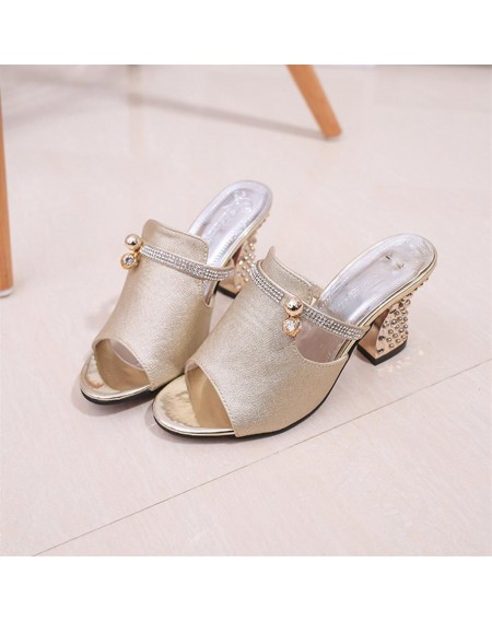 Summer Slippers Piscine Mouth High Heel With Waterproof Platform Slippers