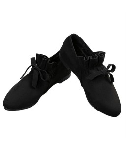 Comfortable Women Pointed Toe Flat Shoes Casual Bowknot Decoration Suede Shoes