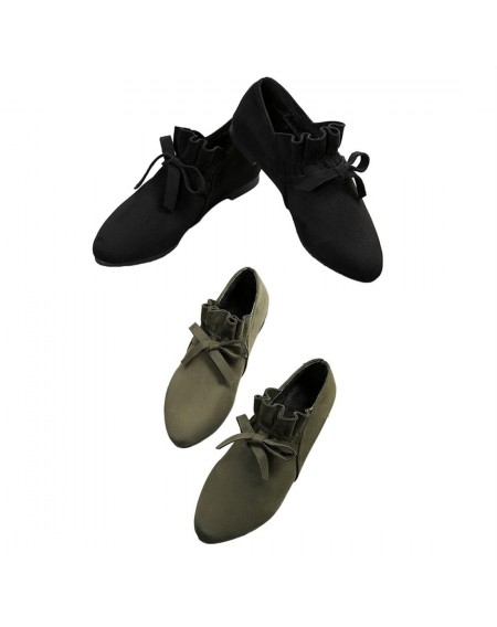 Comfortable Women Pointed Toe Flat Shoes Casual Bowknot Decoration Suede Shoes