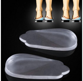 Silicone Gel Corrective Cushion Foot Heel Elastic Care Half Insole Shoe Pad