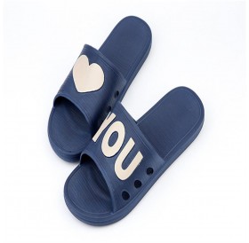 Men Women Summer Slippers Non-slip Indoor Outdoor Couple Slippers Love Heart