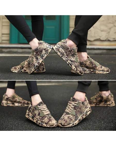 Fashion Camouflage Lovers Shoes Unisex Casual Shoes Breathable Sports Shoes