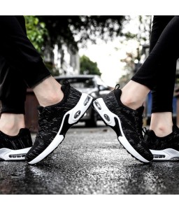 Casual Women Men Couples Outdoor Sport Knitted Air Cushion Sneaker Shoes