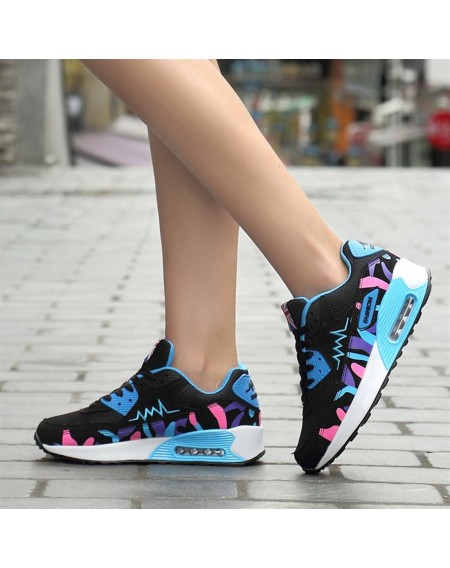 Fashion Women Sneakers Air Cushion Sport Shoes Mesh Breathable Flats Shoes