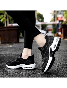 Casual Women Men Couples Outdoor Sport Knitted Air Cushion Sneaker Shoes