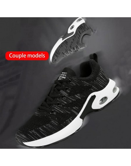 Casual Women Men Couples Outdoor Sport Knitted Air Cushion Sneaker Shoes