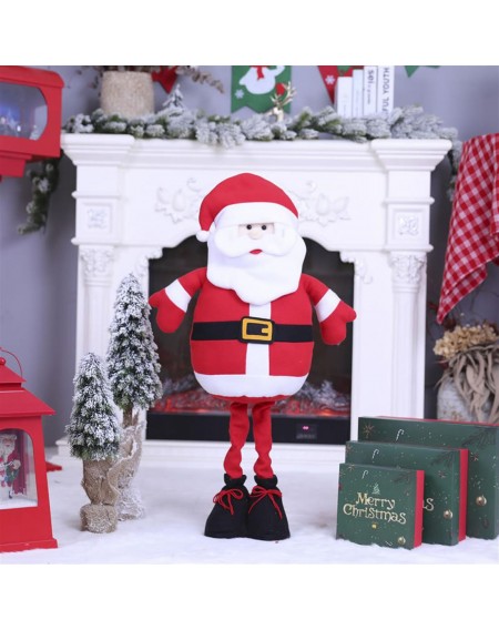 Retractable Santa Claus decorations mall hotel bar festival scenery props home decoration A style