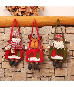 Creative new doll tote bag candy bag Christmas apple bag gift bag Santa style