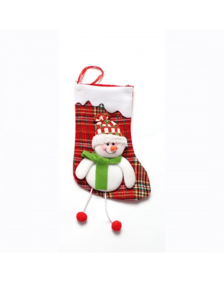 Christmas stockings children's gift bag gift bag Christmas tree decorations Santa Claus snowman small Christmas stockings new cloth snowman style